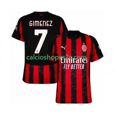 AC Milan Santiago Gimenez 7 Maglia Prima 2025/2026 Manica Corta